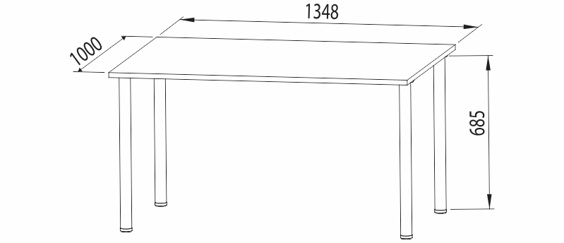 Jednací stůl - OPTIMAL 29 rozměry